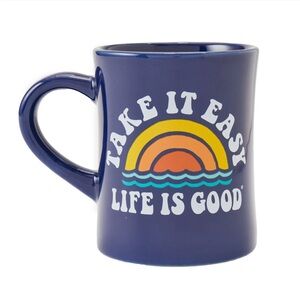 Take It Easy Rainbow Waves Diner Mug